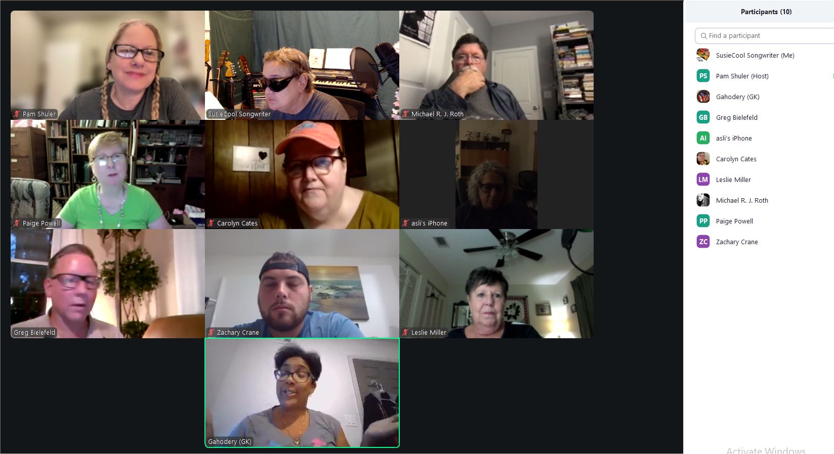 Zoom session 10/07/25