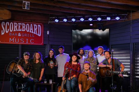 NSAI Members with Nicole Wyatt (Carnival Music), Aubrey Rope (Sony Music Publishing), Dave Pacula (Liz Rose Music) and NSAI Director of Membership Jill Moody at Hometown Pub Takeover