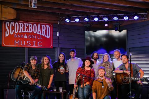 NSAI Members with Nicole Wyatt (Carnival Music), Aubrey Rope (Sony Music Publishing), Dave Pacula (Liz Rose Music) and NSAI Director of Membership Jill Moody at Hometown Pub Takeover