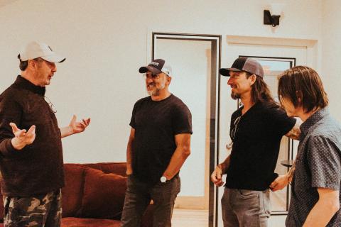 NSAI Executive Director Bart Herbison with Warren Brothers and Josh Kear